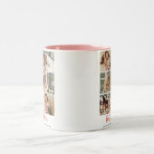 シンプルモダンエレガント母の日フォトコラージュ ツートーンマグカップ (中央)