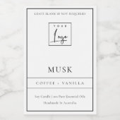 シンプルモダンエレガント白ロ縁どゴンドロ フードラベル (シングルラベル)