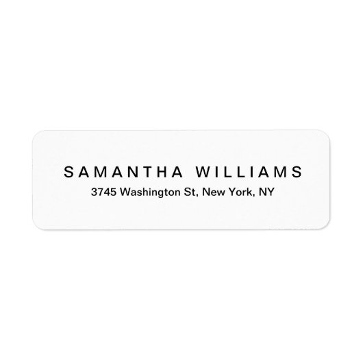 シンプルモダンエレガント白黒ミニマル ラベル (正面)