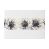 シンプルモダンエレガント白黒結婚フローラ 招待状ベリーバンド (裏面例)