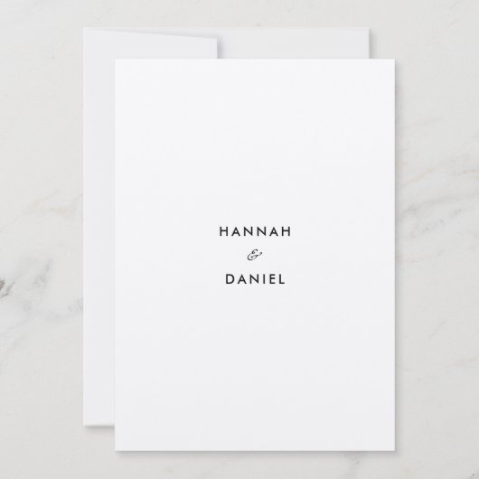 シンプルモダンエレガント素朴ブラウン結婚クラフト 招待状 (裏面)