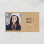 シンプルモダンエレガント素朴Kraft写真 名刺 (正面)