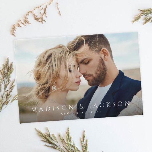 シンプルモダンエレガント結婚写真 ゲストブック