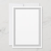 シンプルモダンエレガント結婚式招待状 招待状 (裏面)