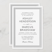 シンプルモダンエレガント結婚式招待状 招待状 (正面/裏面)