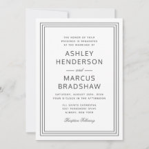 シンプルモダンエレガント結婚式招待状