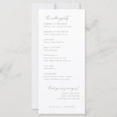 シンプルモダンエレガント結婚式計画 (裏面)