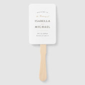 シンプルモダンエレガント結婚式 プログラム ハンドファン (正面)