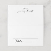 シンプルモダンエレガント結婚表の番号 プレイスカード (外部開封)