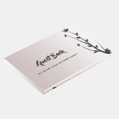 シンプルモダンエレガント葉 ゲストブック (コーナー)