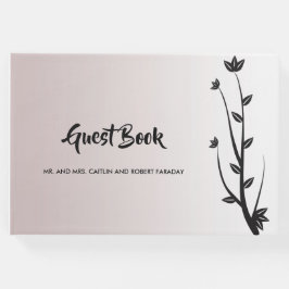 シンプルモダンエレガント葉 ゲストブック