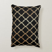 シンプルモダンエレガント金ゴールドモロッコパターン | アクセントクッション (裏面(縦))