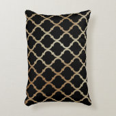 シンプルモダンエレガント金ゴールドモロッコパターン | アクセントクッション (正面(垂直))