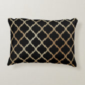 シンプルモダンエレガント金ゴールドモロッコパターン | アクセントクッション (裏面)