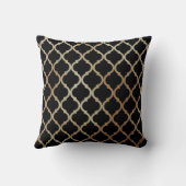 シンプルモダンエレガント金ゴールドモロッコパターン | クッション (裏面)