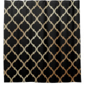 シンプルモダンエレガント金ゴールドモロッコパターン | シャワーカーテン (正面)