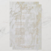 シンプルモダンエレガント金ゴールド大理石価格表 (正面/裏面)