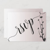 シンプルモダンエレガント離れ招待状投稿 インビテーションポストカード (正面/裏面)