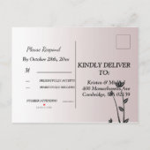 シンプルモダンエレガント離れ招待状投稿 インビテーションポストカード (裏面)