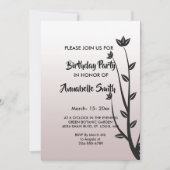 シンプルモダンエレガント離れ誕生日 招待状 (正面)