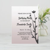 シンプルモダンエレガント離れ誕生日 招待状 (スタンド正面)