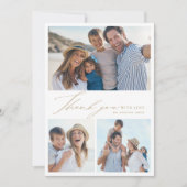 シンプルモダンエレガント3感謝してい枚の写真 シーズンカード (正面)