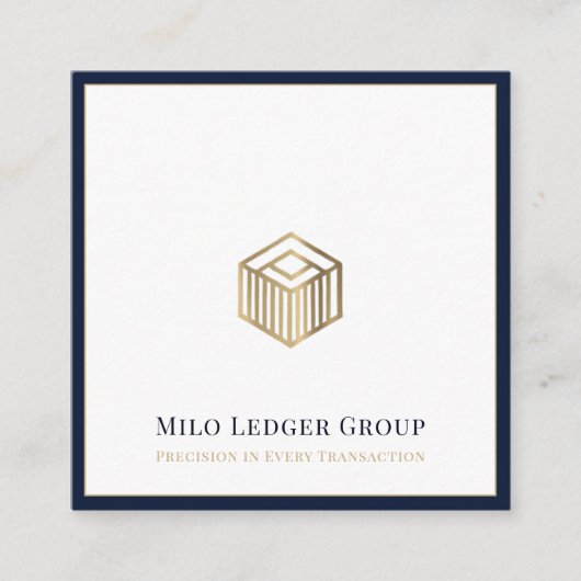 シンプルモダンエレガント スクエア名刺 (正面)