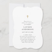 シンプルモダンエレガントChic Cross確認 招待状 (正面)