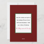 シンプルモダンエレガントChristmas family Photo シーズンカード (裏面)