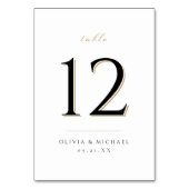 シンプルモダンエレガントClassy結婚のテーブル番号 テーブルナンバー (正面)