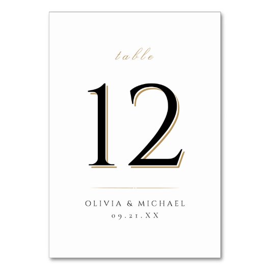 シンプルモダンエレガントClassy結婚のテーブル番号 テーブルナンバー (正面)