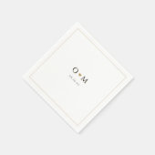 シンプルモダンエレガントClassy結婚 Monogram スタンダードカクテルナプキン (角)