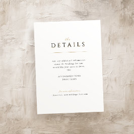 シンプルモダンエレガントClassy Luxeの結婚詳細 エンクロージャーカード