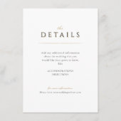 シンプルモダンエレガントClassy Luxeの結婚詳細 エンクロージャーカード (正面)