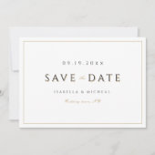 シンプルモダンエレガントClassy Luxury Save The Date セーブザデート (正面)