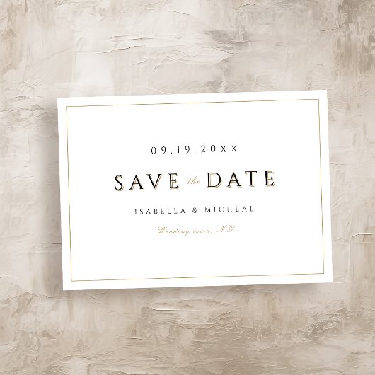 シンプルモダンエレガントClassy Luxury Save The Date セーブザデート