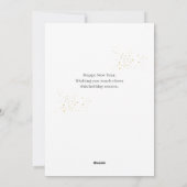 シンプルモダンエレガントHappy New Year Four Photo シーズンカード (裏面)