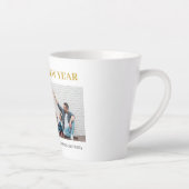 シンプルモダンエレガントHappy New Year One写真 カフェラテマグ (右)