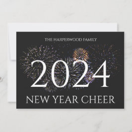 シンプルモダンエレガントHappy New Year One写真 シーズンカード