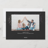 シンプルモダンエレガントHappy New Year One写真 シーズンカード (裏面)