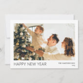 シンプルモダンエレガントHappy New Year One写真 シーズンカード (正面)