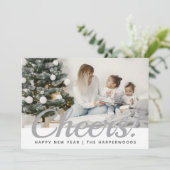 シンプルモダンエレガントHappy New Year One写真 シーズンカード (スタンド正面)