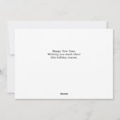 シンプルモダンエレガントHappy New Year One写真 シーズンカード (裏面)