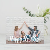 シンプルモダンエレガントHappy New Year One写真 シーズンカード (スタンド正面)