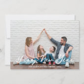 シンプルモダンエレガントHappy New Year One写真 シーズンカード (正面)