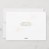 シンプルモダンエレガントHappy New Year One写真 シーズンカード (裏面)