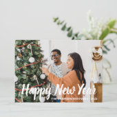 シンプルモダンエレガントHappy New Year One写真 シーズンカード (スタンド正面)