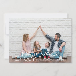 シンプルモダンエレガントHappy New Year One写真 シーズンカード