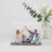 シンプルモダンエレガントHappy New Year One写真 シーズンポストカード (スタンド正面)