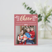 シンプルモダンエレガントHappy New Year One写真 シーズンポストカード (スタンド正面)